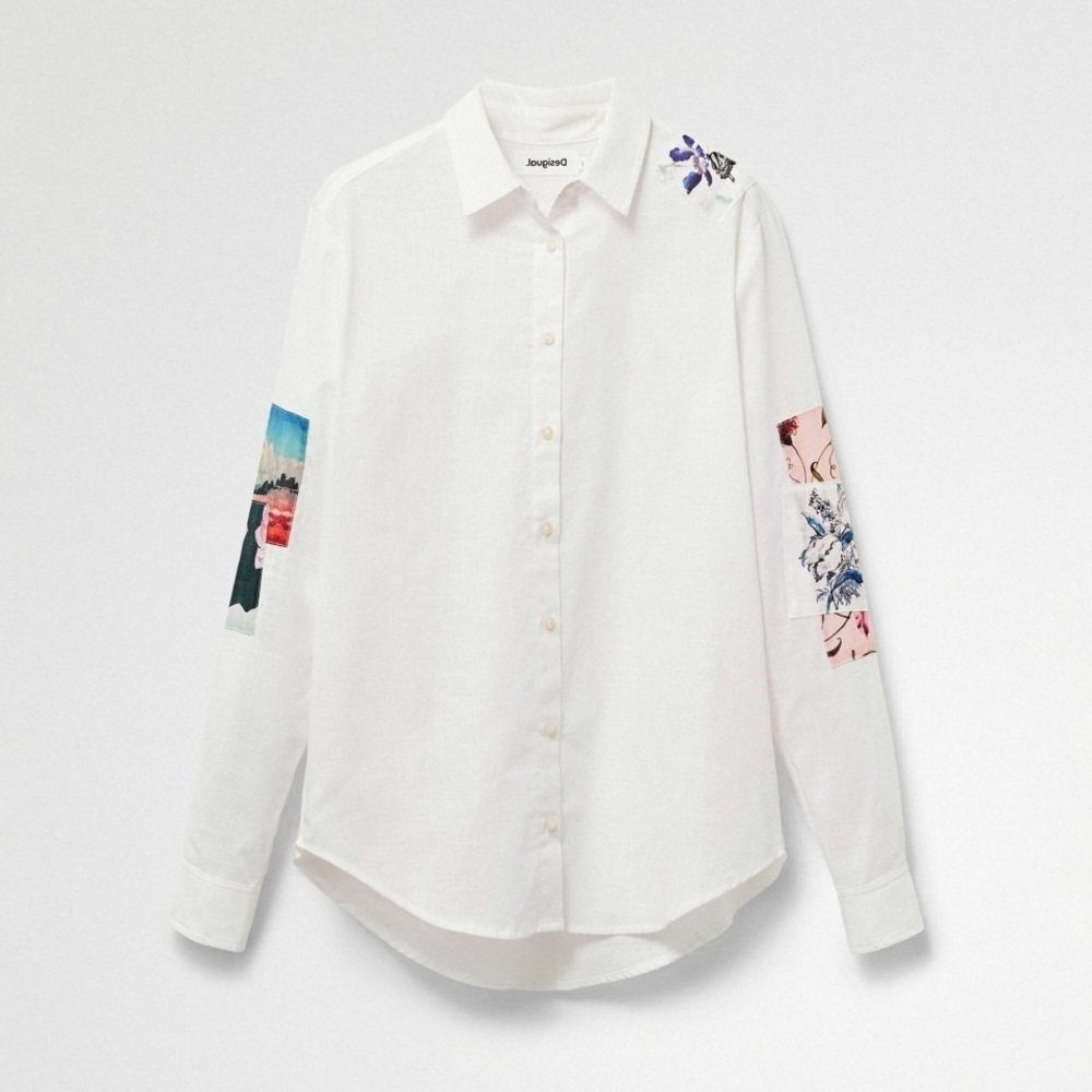 Desigual Patchwork White Shirt​​​​
